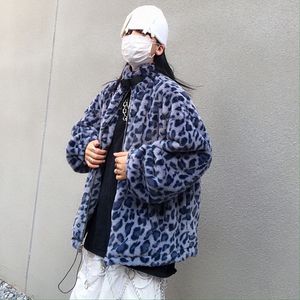 Winter Koreaanse versie van ins Harajuku stijl retro luipaard print katoen warme harige gesp jas vrouwelijke student jas tij 210422
