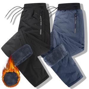 Winter Lamswol Warm Dikker Joggingbroek Mannen Mode Joggers Water Proof Casual Broek Mannen Plus Fleece Oversize Broek 240227