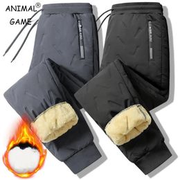 Hiver laine d'agneau chaud pantalon décontracté Fitness pantalon de sport hommes Joggers sport pantalon de piste décontracté grande taille 120 KG 240116