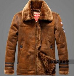 Winterleren jassen mannen faux bont lagen casual motorfiets lederen jas dikke fluweel fluweel overjas voor man groot formaat2400971