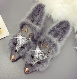 Molages d'hiver Fox Femmes Crystal Flat Metal motif