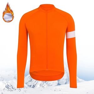 Hiver à manches longues Cycling Jersey Winter Thermal Fleece Cylong Mens Bike Jersey Road Bike Veste Bicycle Shirt 240410