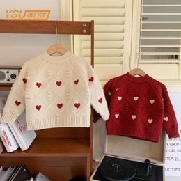 Hiver aimant coeur pull pour enfants bébé garçons filles manches longues épaississer les pulls pour enfants en tricot l2405 l2405