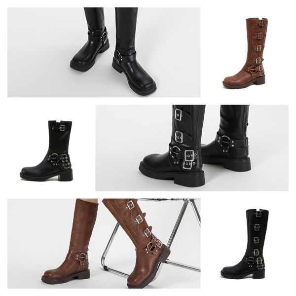 Invierno de lujo Capahutta Botas de tobillo para mujer Cuero de becerro negro Bota de diseñador roja Punta puntiaguda Tacón de aguja Señora Suela gruesa Botines de motocicleta Fiesta Boda CAJA 35-40