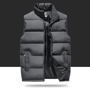 Winter mannelijke jas afslanken katoenen vesten mannen mouwloze jas mannen mode Casual Solid Merk warm Vest Mens179b
