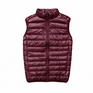 Winter Mannen Eendendons Vest 2021 Jas Ultralight Sleevel Puffer Vest Jas Ultra Dunne Warme Lichtgewicht Donsjack Vest 5983 #