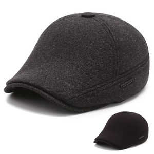 Gorra plana de invierno para hombre Gatsby Newsboy Lvy sombreros irlandeses orejeras sombrero de taxista con orejeras gorra de conducción sombrero de caza