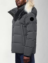 Hiver Men Vestes Real Coyote Fur Designer Homme Puffer Brillbreaker Jassen Sorwear Hooded Fourrure Manteau Down Jacket Coat