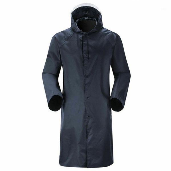 Chaquetas para hombre, abrigos largos de invierno para hombre, chubasquero impermeable ligero con capucha, chaqueta reflectante informal, chubasquero Masculino1