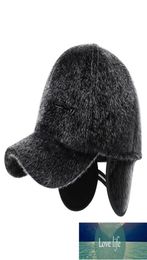 Hommes d'hiver en plein air fausse fourrure Bomber chapeaux avec cache-oreilles et velours chaud hiver chapeaux moyen-âge épaissi neige jour Snapback chapeau L5 F1092213