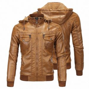 Winter Mannen Lederen Jassen Mannelijke Fleece Jas Met Capuchon Eur Size Streetwear Pu Casual Biker Jassen Mannen Motorjas AS1603 L2JP #