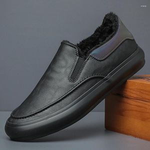 Chaussures d'hiver en coton pour hommes, décontractées, chaudes, avec fourrure à l'intérieur, confortables, pour conducteur de travail, 656, 22450 875