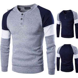 Hiver hommes Pull mince chandails Pull décontracté mâle col rond Patchwork Pull hommes Pull Homme hauts Sueter Masculino L220730
