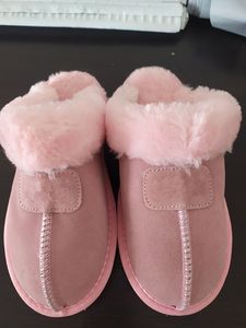 Winter Mannen Vrouwen Kinderen Katoenen Slippers Laarzen Hoge Kwaliteit Heren Dames Kids Echt Koe-Split Lederen Indoor Casual Slipper