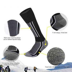 Winter Men Women Outdoor Sport Snowboard Cotton Thermal Warm Long Ski Socks Outdoor Skiing Sporting Accessories Y1222