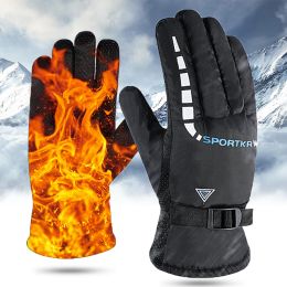 Winter Men Women Ski Gloves Waterdichte winddichte Dikke Dikke Warm Handschoenen Outdoor Sport Glove Cycling Motorcycle Snowboard Mittss