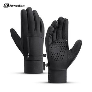 Winter Heren Dames Ski-sneeuwhandschoenen Waterdicht Fietsen Lange vinger Warm thermisch fleece met klein ritsvak 231228