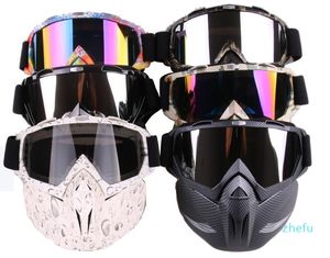 Hombres de invierno Mujeres Ski Snowboard Snowmobile Gafas Snow Eviertas de esquí a prueba de viento Gafas de sol frescas de motocrosses con máscara facial