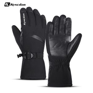 Hiver hommes femmes épaissir Snowboard gants imperméable Sports de plein air chaud thermique écran tactile antidérapant neige Ski Ski 220106