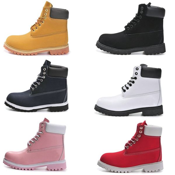 Men d'hiver Femmes imperméables Bottes d'extérieur de la marque Couples en cuir authentique en cuir chaud Boot décontracté bottes martin randonnées chaussures de sport de mode