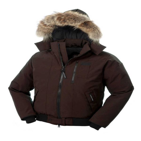 Chaquetas de invierno para hombre BORDEN-BOMBER Parka Mapache real con capucha Cuello de piel Abrigo Downs Parkas gruesas y cálidas Outlet negro Deporte al aire libre ZE3X 1 ATVY