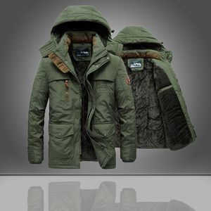 Invierno para hombre chaqueta militar gruesa cálida con capucha hombres parka abrigo casual polar algodón acolchado masculino rompevientos ropa exterior térmica 201214