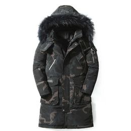 Hiver mi-long col de fourrure à capuche mode Street Style esstenialshoody manteau polyvalent de haute qualité décontracté chaud vêtement rempli de duvet 457P7
