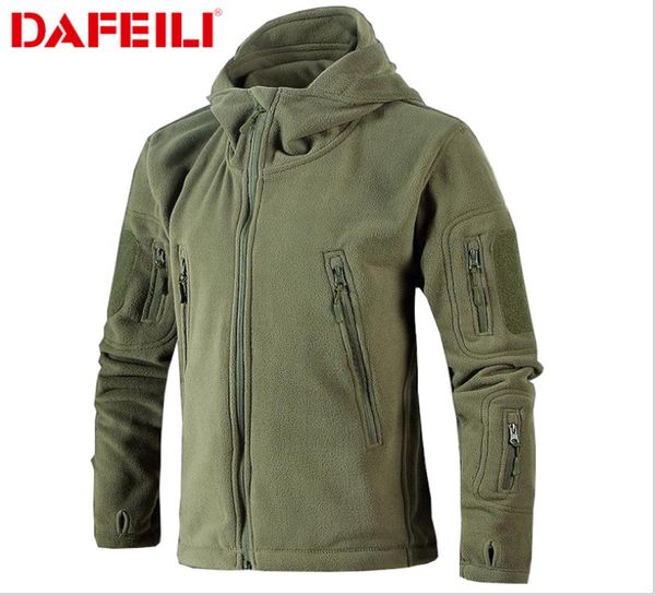 Invierno Militar Military Outdoors Softshell Jacket Men US Ejército Polartec Sportswear Ropa de abrigo de sudadera informal cálida T6251089