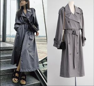 Invierno minimalista clásico t otem nueva chaqueta gris de gama alta de longitud media cortavientos suelta y perezosa chaqueta adelgazante de moda