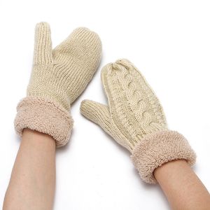 Mitaines d'hiver pour hommes et femmes, gants chauds et épais pour temps froid, gants extensibles en tricot 2257