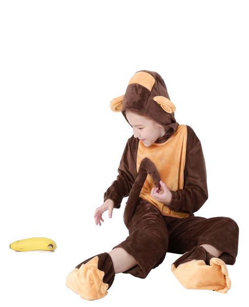 Les grenouillères de singe d'hiver pyjama en flanelle mettent des enfants costume de costume de costume unisexe.wamas de maison tout en un seul costume ps0448237228