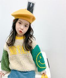 Hiver Nouvelle Arrivée Style Coréen lettres motif correspondant couleurs à manches longues épaissi allmatch sweat à capuche pour les filles de la mode et garçon Y1892108