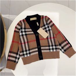 Hiver nouveau motif géométrique de concepteur pour enfants pull à manches longues pull pull cardigan mode commerce extérieur hommes et femmes taille de pull 100-150 cm b14