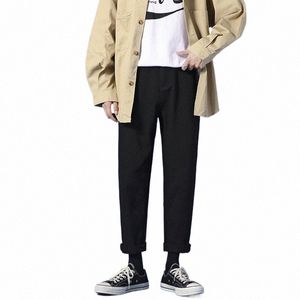Hiver nouveau style collège ins coupe droite jean polaire épais chaud hommes femmes coréennes haute rue jeunesse vitalité pantalon noir a357 #