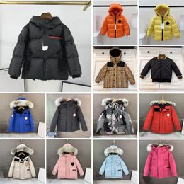 Winter nieuwe designer kinderjas donsjack voor jongens echt wasbeerbont dikke warme baby bovenkleding jassen 2-12 jongens meisjes jassen jaren kind tiener parka