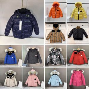 Winter New designer kids coat Down Jacket For Boys Real Raccoon Fur Thick Warm Baby Outerwear Coats 2-12 boys girls jackets Years Kid Fashion Teenage Parka