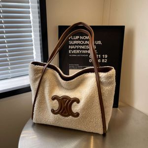 Hiver nouvelle mode grande capacité femmes épaule douce en peluche arc de triomphe texture sac à bandoulière 2024 design mode 78% de réduction sur le magasin en gros