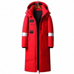 Hiver Nouveaux Hommes Lg Blanc Canard Vers Le Bas Vestes À Capuchon Fi Épaissir Manteaux Chauds Lâche Manteaux Homme Parkas Noir Rouge Blanc H5vd #