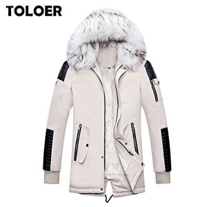 Hiver Nouveaux Hommes Parkas Mode Homme Casual Épais Chaud Parka Longue Style Veste Mâle Confortable Col De Fourrure À Capuchon Parka Manteau 3XL 201111