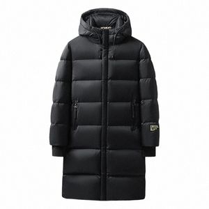 Winter Nieuwe Mannen Warme Dikke Lg Donsjack Jas Heren Capuchon Waterdicht Zwart Goud Puffer Jas Mannen Casual Winddicht parka Mannelijke T1h0 #