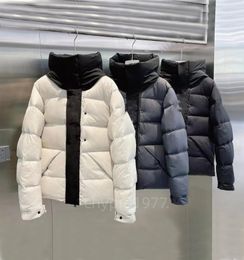 Invierno nueva familia mengkou guerrero negro diseñador hombres y mujeres mismo estilo pan traje moda versátil estilo universitario chaqueta de plumón