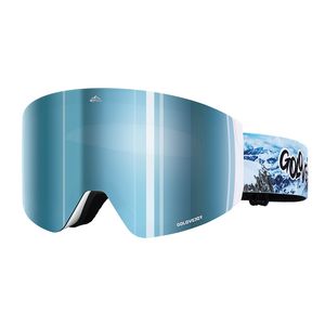 Designer Winter nieuwe professionele skibril magnetische anti-condens buitensporten high-definition zichtbril goed gepolariseerd jeugdstijl speciaal frame snowboard