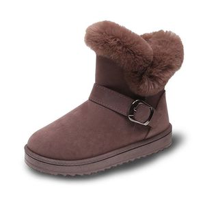 Hiver nouvelles bottes de neige femmes tube court chaussures en coton en peluche en plein air confortable antidérapant chaud massage des pieds