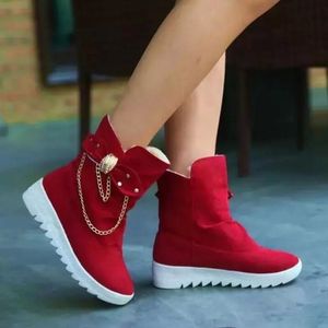 Invierno Nuevo Tubo Casual Arco Nieve Cálido Frío Quema Pies Botas para mujer Zapatos de algodón Y200115