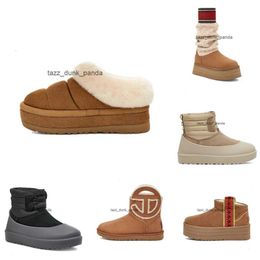 winter Nieuwe ''ugglis''boot Ultra Mini Platform Dames Klassiek Platform Australische laarzen Ontwerp Tasman Kwastje stijl Tazz Lint stijl Bontlaarzen Slippers Enkel Sherpa sss