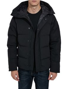 Winter Outdoor Vrije tijd sport Designer donsjack witte eend windscherm Heren Parka's Jassen Kraaghoed warm houden echte wolf huid mode klassieke avonturenjas