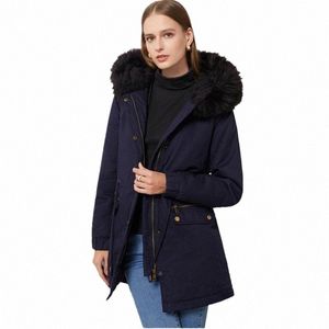 Manteaux d'hiver rembourrés pour femmes, veste en coton, parka moyenne Lg, épais et chaud, à capuche, vêtements d'extérieur, bleu, rouge, vert, noir, 694R #