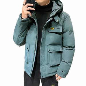 Parka d'hiver manteau hommes Cott veste à capuche épaissir chaud veste matelassée pour hommes Fi coupe-vent manteaux vêtements masculins S-5XL D9us #