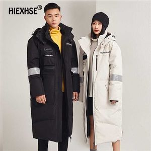 Winter parkas mannen merk winddicht windscherm plus fluwelen dikke warme jas parkas jas mannen lange hooded parka jas mannen 211129