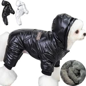 Vêtements d'hiver pour chiens de compagnie, veste Super chaude, manteau en coton épais, vêtements imperméables pour petits chiens, tenue pour chiot bouledogue français 240307